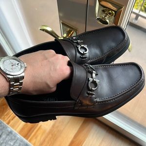 Feragamo Dark Brown Thick Sole Loafer